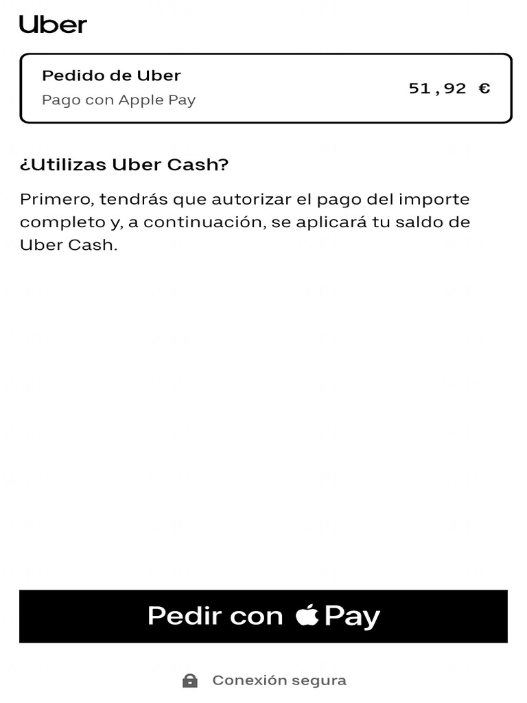Pago de Uber con Apple Pay y Uber Cash | PDF