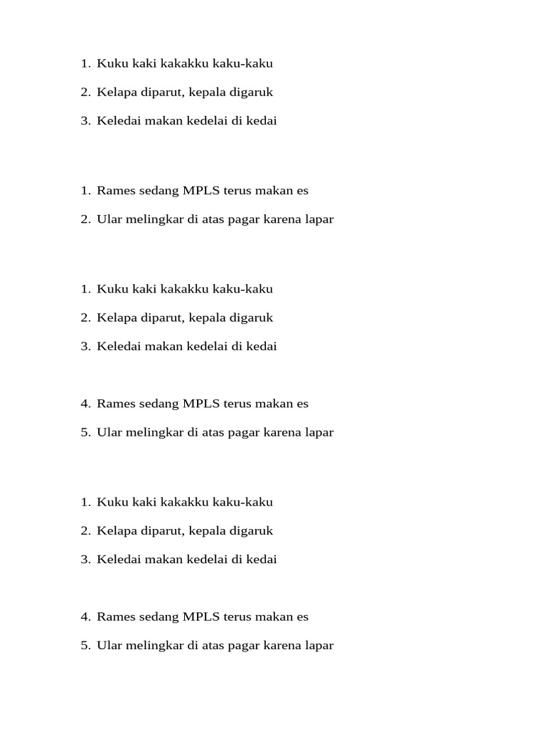 Kuku Kaki Kakakku Kaku | PDF
