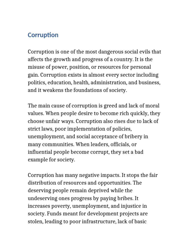 Understanding Corruption's Impact | PDF | Political Corruption | Corruption