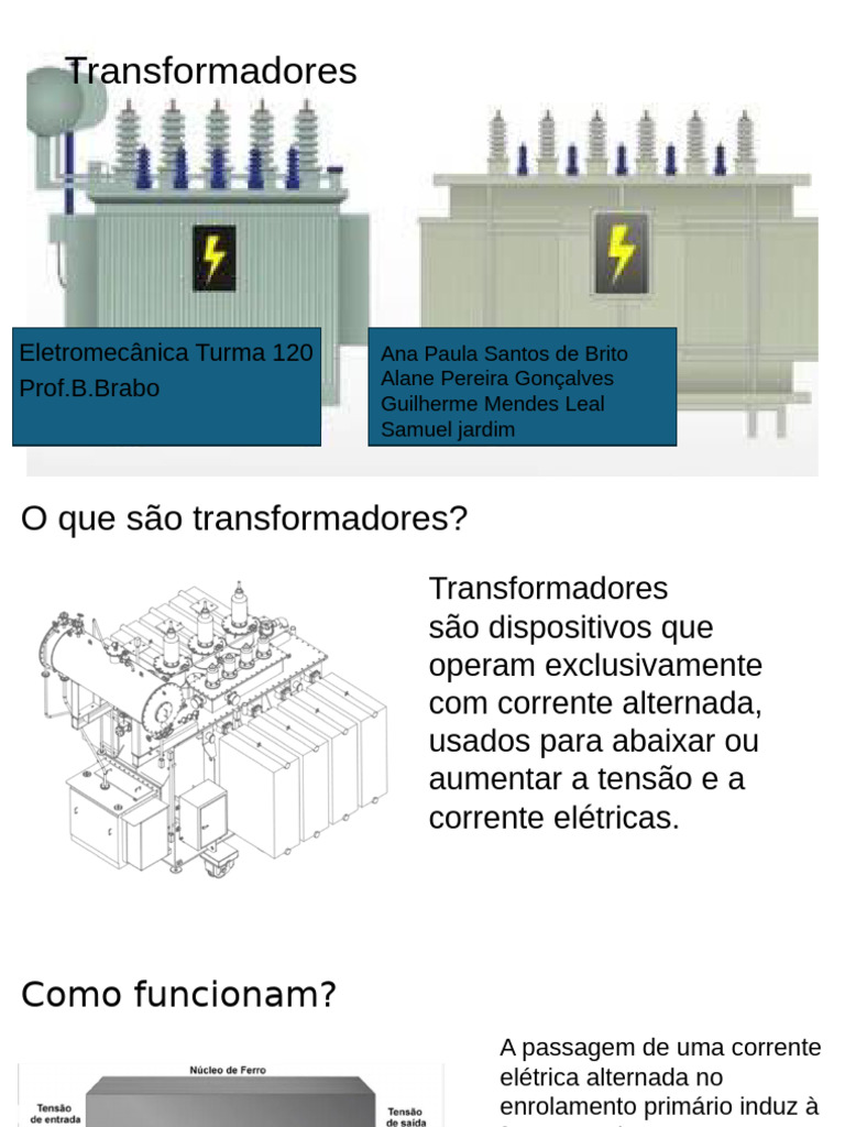Tipos e Funções de Transformadores Elétricos | PDF | Transformador ...