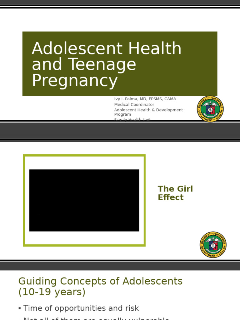 Adolescent Health & Teenage Pregnancy Insights | PDF | Adolescence ...