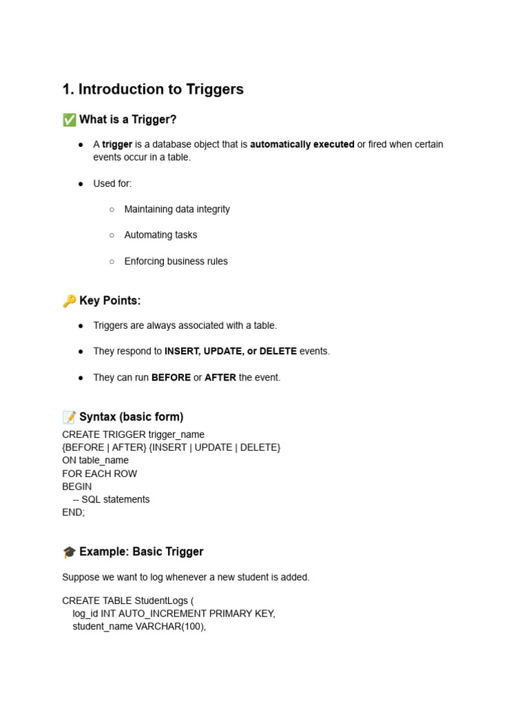 MySQL Trigger Example with SQLSTATE 45000 | PDF | Data | Computing