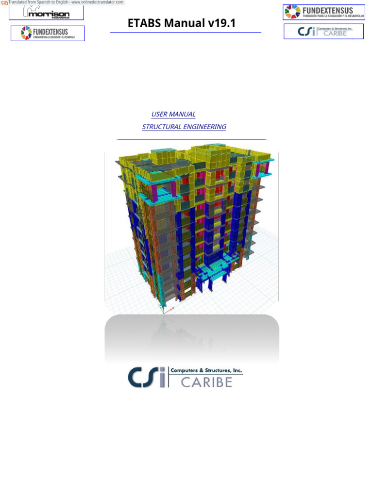 ETABS v19.1 User Manual Guide | PDF | Truss | Beam (Structure)