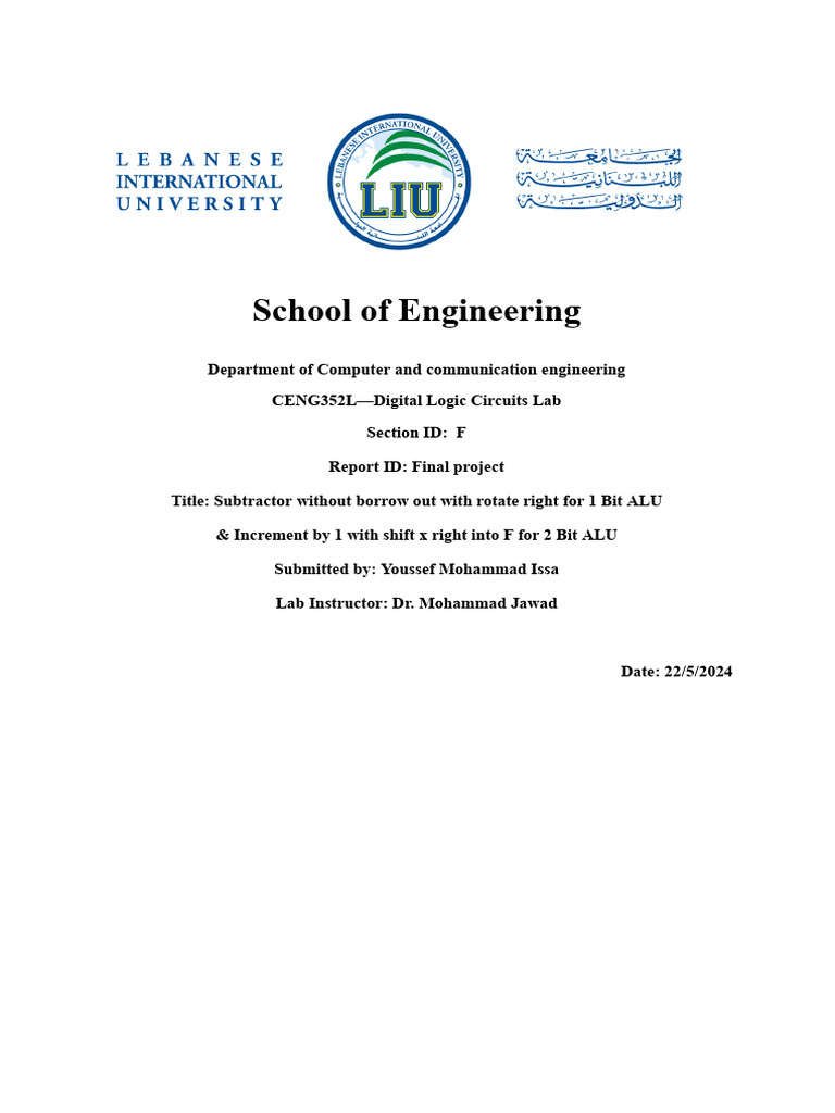 CENG352L LIU Final Project Report Template Spring (23-24) | PDF ...