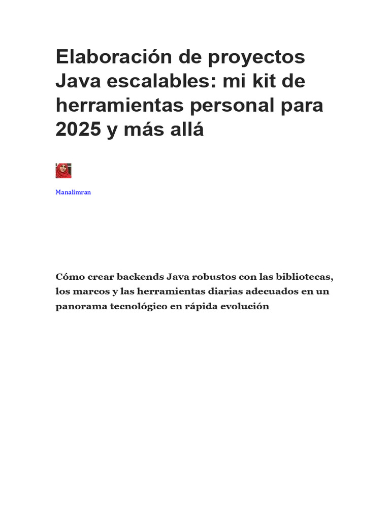 Elaboración de Proyectos Java Escalables | PDF | Java (lenguaje de ...