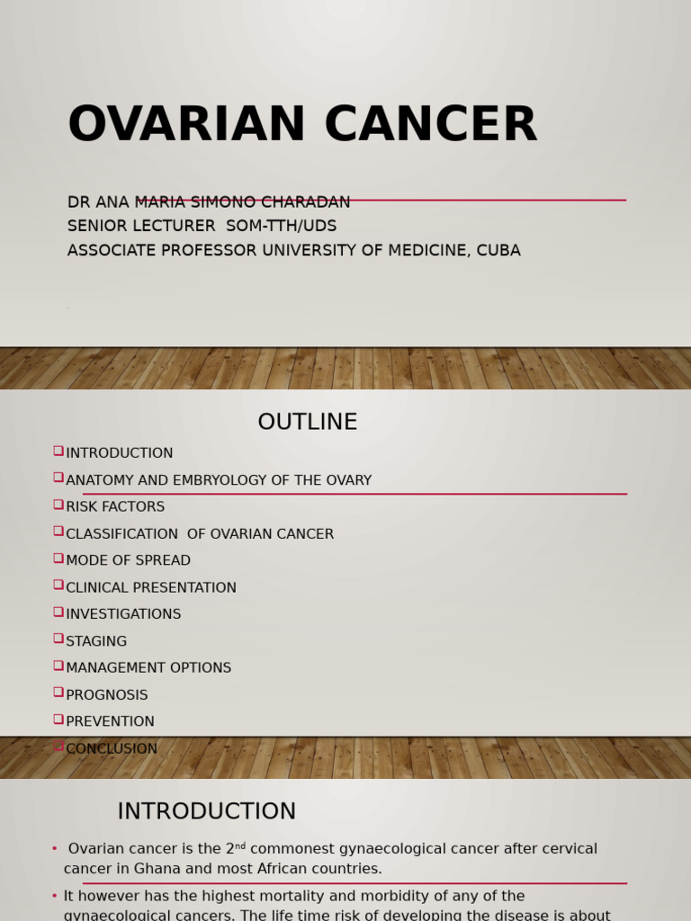 Ovarian Cancer Overview and Management | PDF | Ovarian Cancer | Neoplasms
