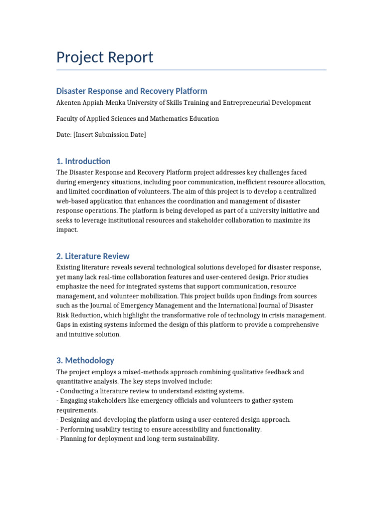 Disaster Response Report Guideline | PDF | Emergency Management ...
