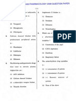 Drug Inspector Exam Pharmacology - 2008