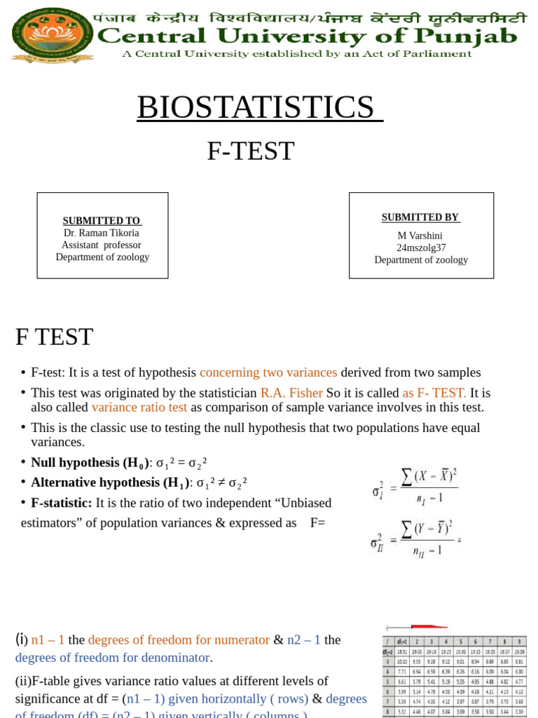F Test | PDF