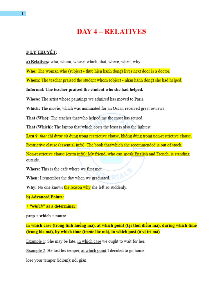 Understanding Relative Clauses | PDF | Grammar | Syntax