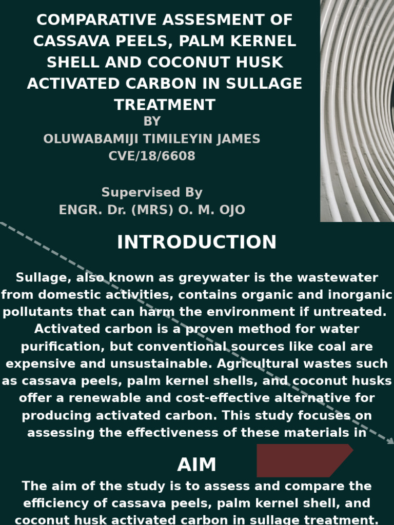 Cassava, Palm, Coconut Waste for Sullage Treatment | PDF | Water ...