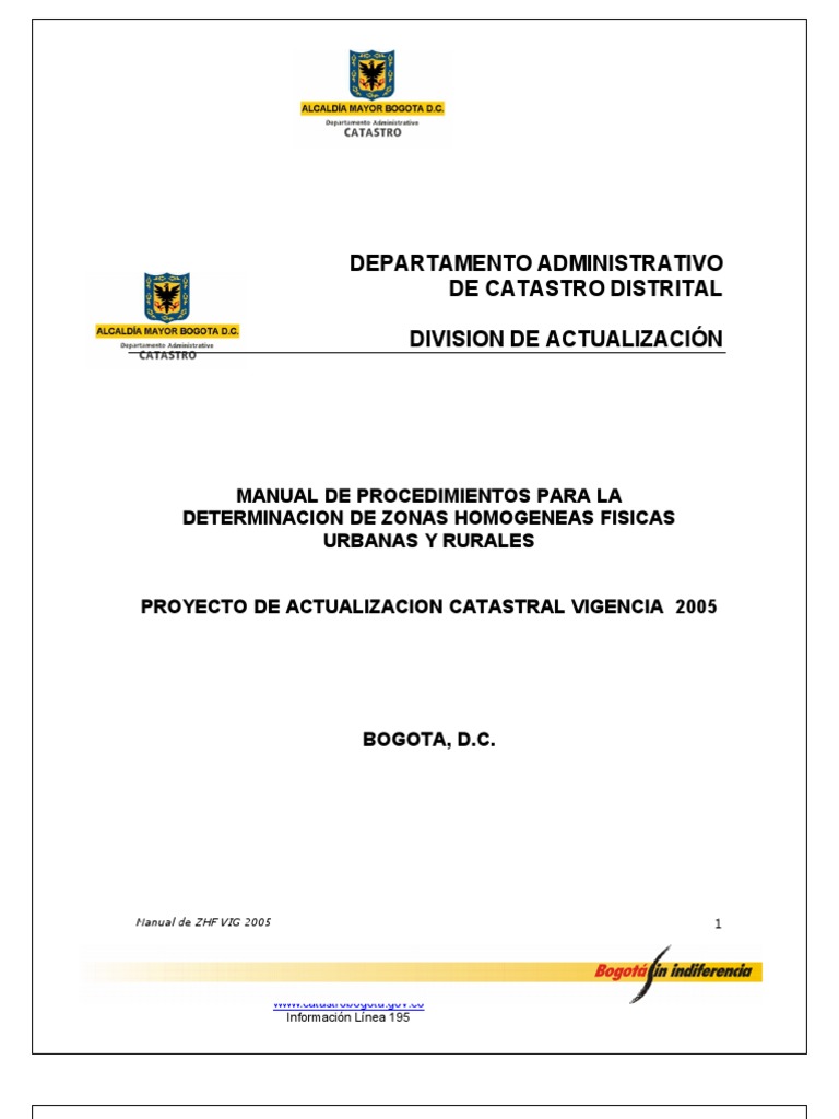 Manual de ZHF Urbano y Rural PDF Bogotá Urbanismo