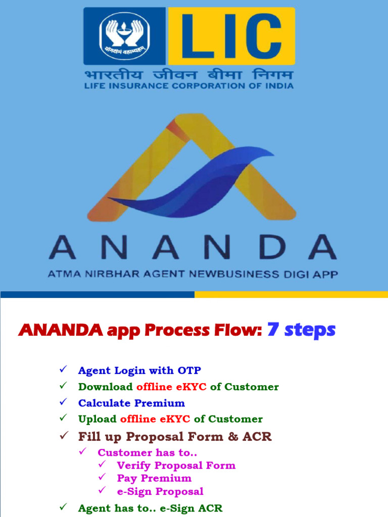 ANANDA App: 7-Step Agent Process Guide | PDF