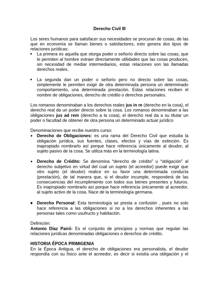 Derecho Civil: Obligaciones y Derechos Reales | PDF | Bienes (Ley) | Pagos