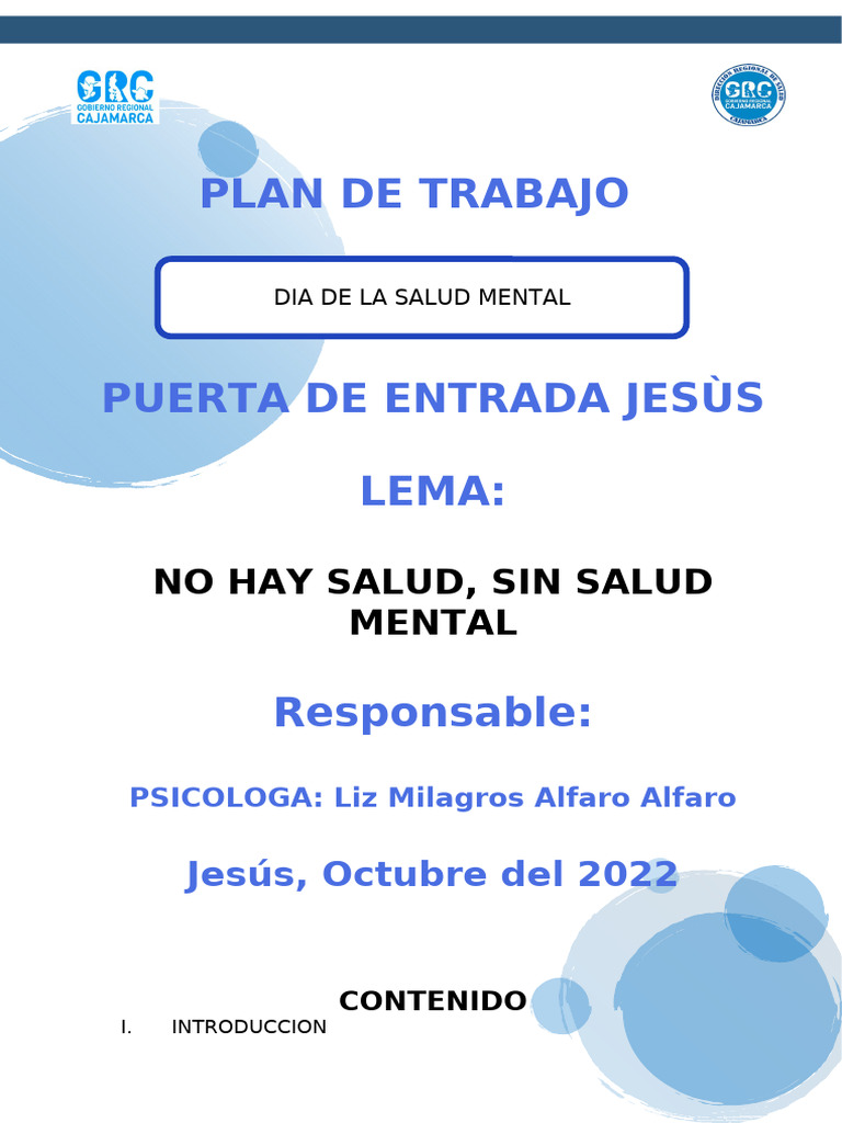 Salud Mental: Pilar de Bienestar | PDF | Salud mental | Mente