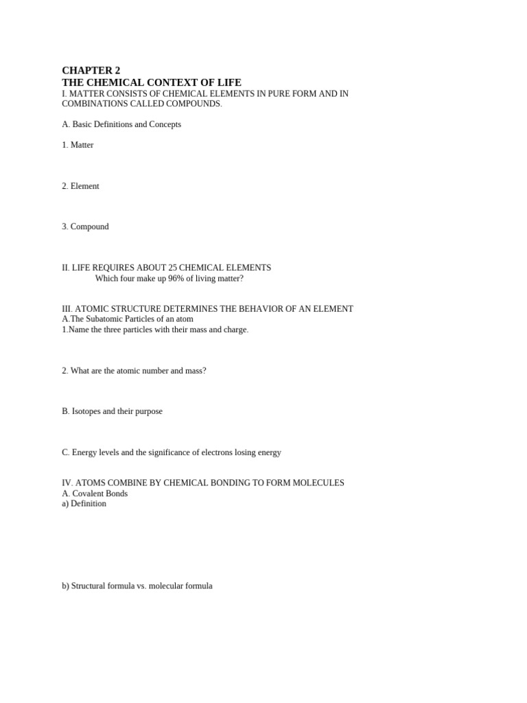 Chemical Elements and Life's Chemistry | PDF