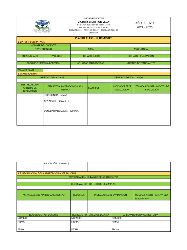 Plan de Clase 2024-2025: III Trimestre | PDF | Aprendizaje | Teoría de ...