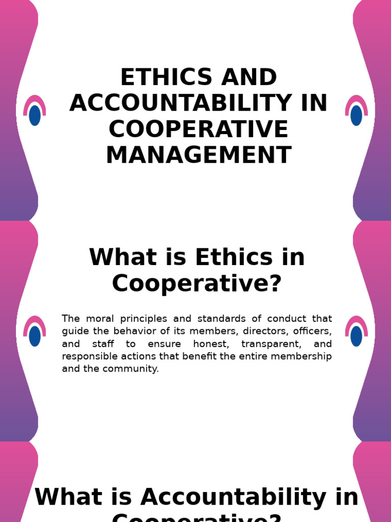 Ethics and Accountability in Cooperatives | PDF | Governance | Board Of ...
