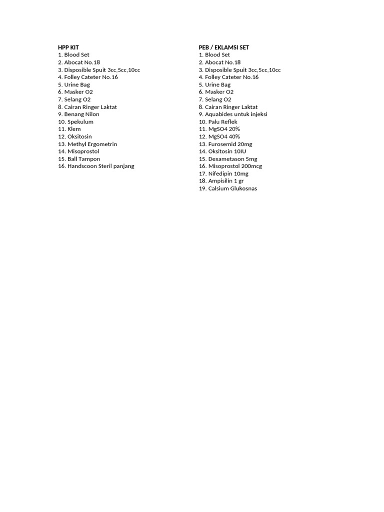 Essential Medical Supply Kits Overview | PDF