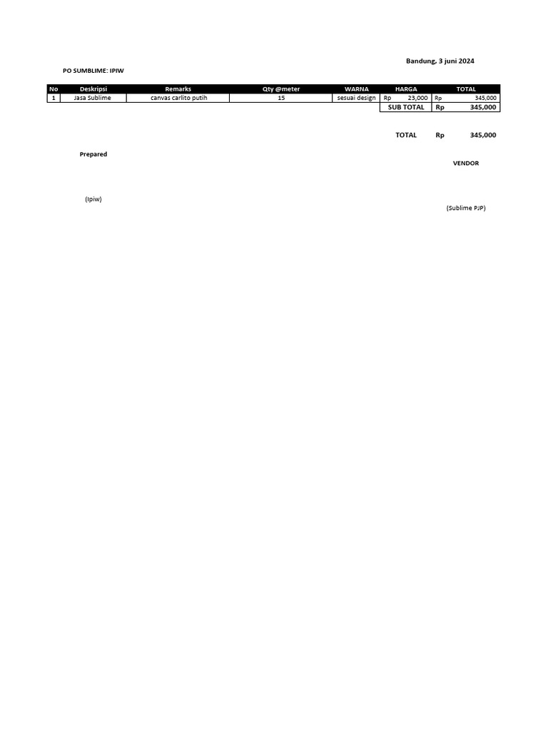 Draft PO Sublime Papol | PDF