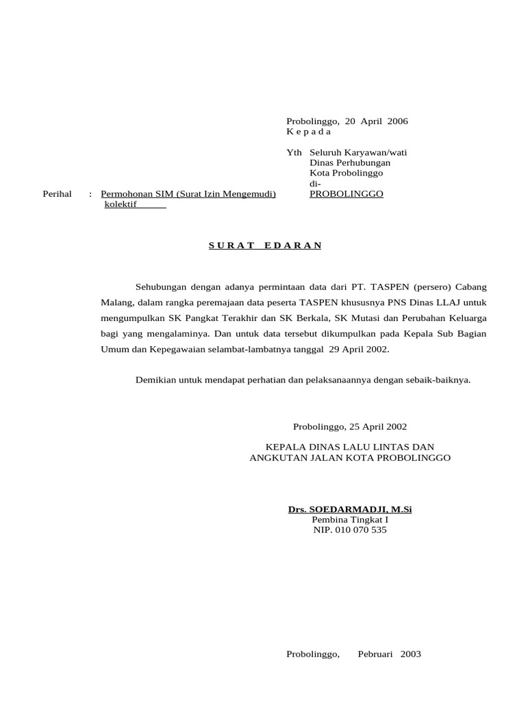 Surat Edaran | PDF