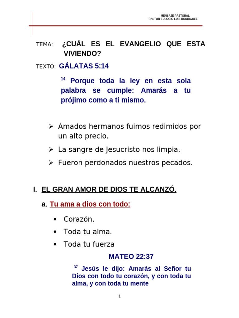 El Evangelio del Amor y la Comunidad | PDF | Cristo (título) | Pecado