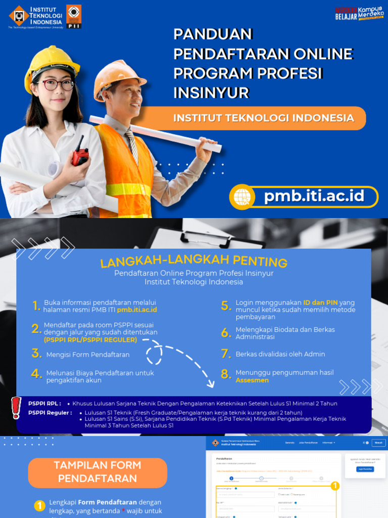 Panduan Pendaftaran PSPPI ITI | PDF
