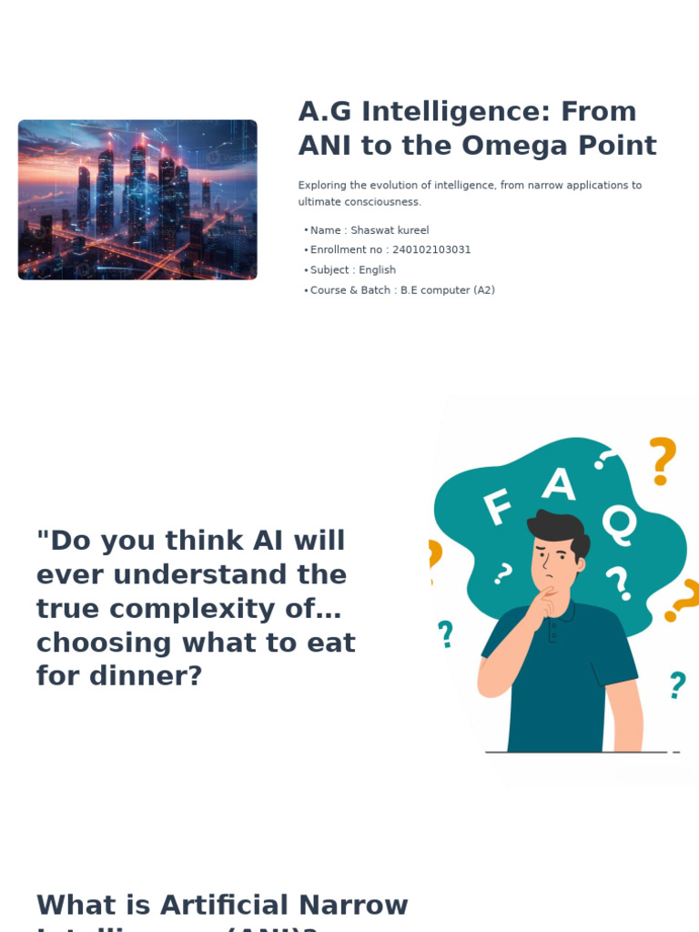 AG Intelligence From ANI To The Omega Point | PDF | Artificial ...