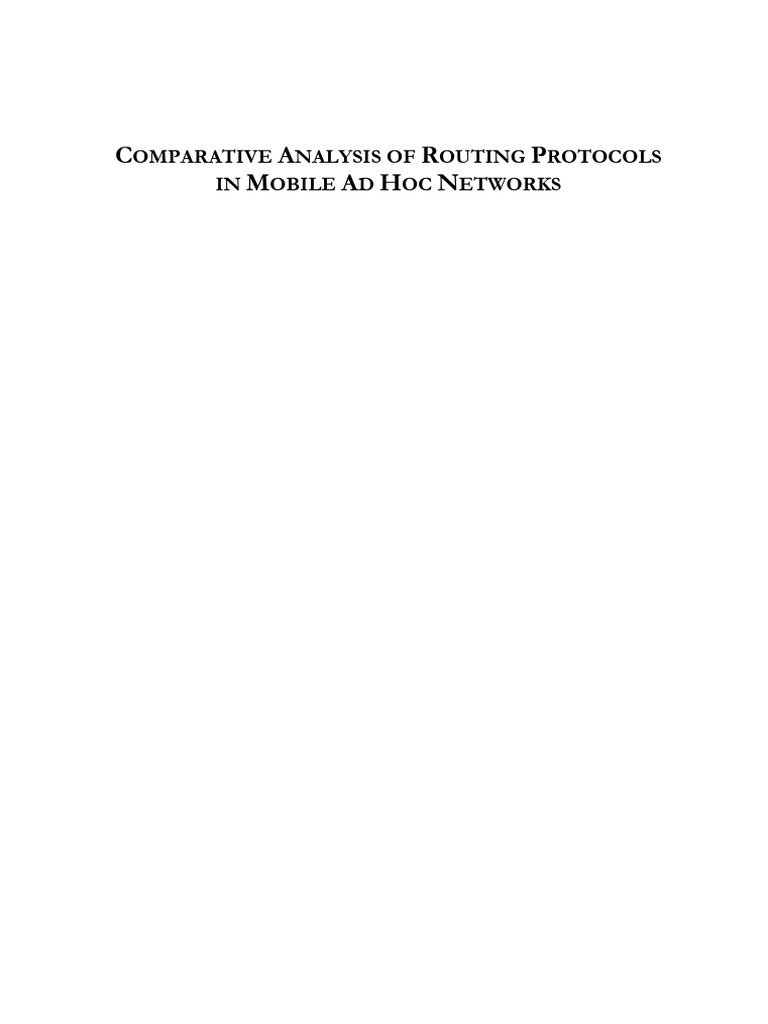 Comparative Analysis of Routing Protocols in Mobile Ad Hoc Networks ...
