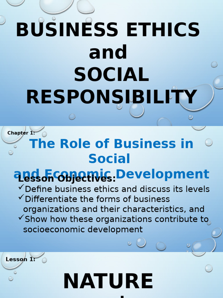 Business Ethics and Social Responsibility | PDF | Corporations | Business