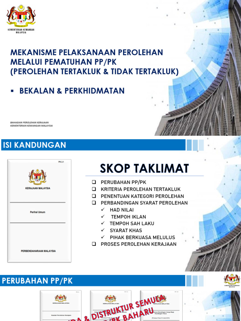 Taklimat 3 (Mekanisme Pelaksanaan Perolehan - Bekalan Dan Perkhidmatan ...