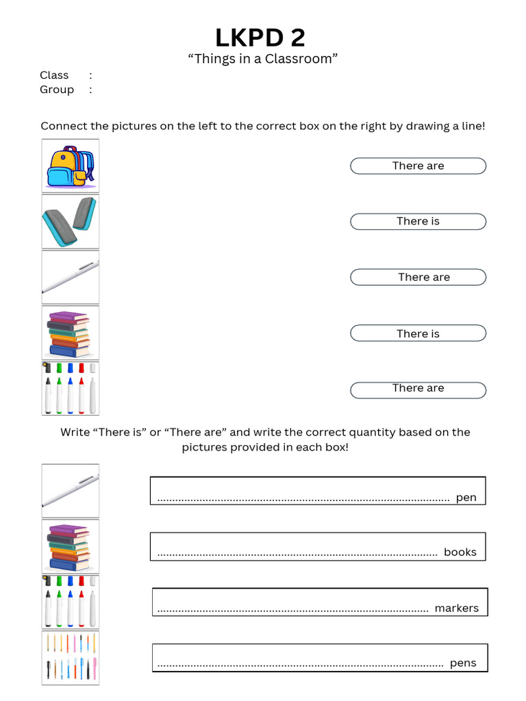 LKPD: Things in a Classroom | PDF
