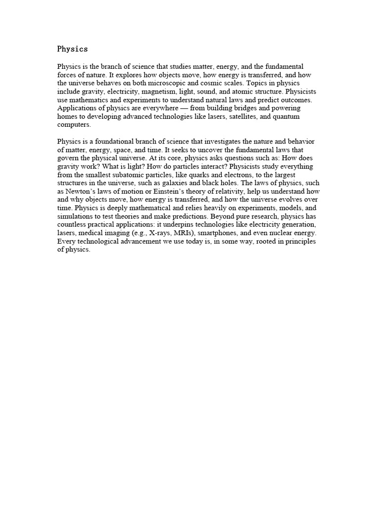 Understanding Physics: Matter and Energy | PDF