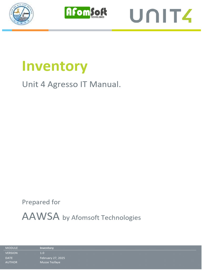 Unit4 Inventory User Manual Guide | PDF | Enterprise Resource Planning ...