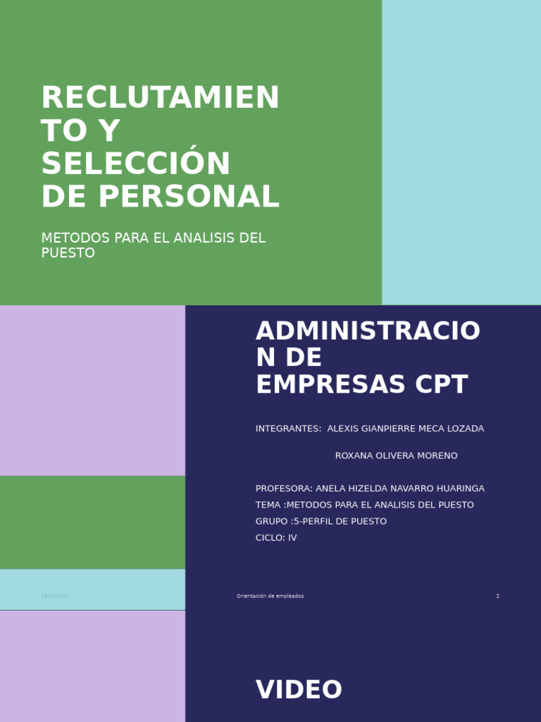 Métodos de Análisis del Puesto Laboral | PDF | Calidad (comercial)