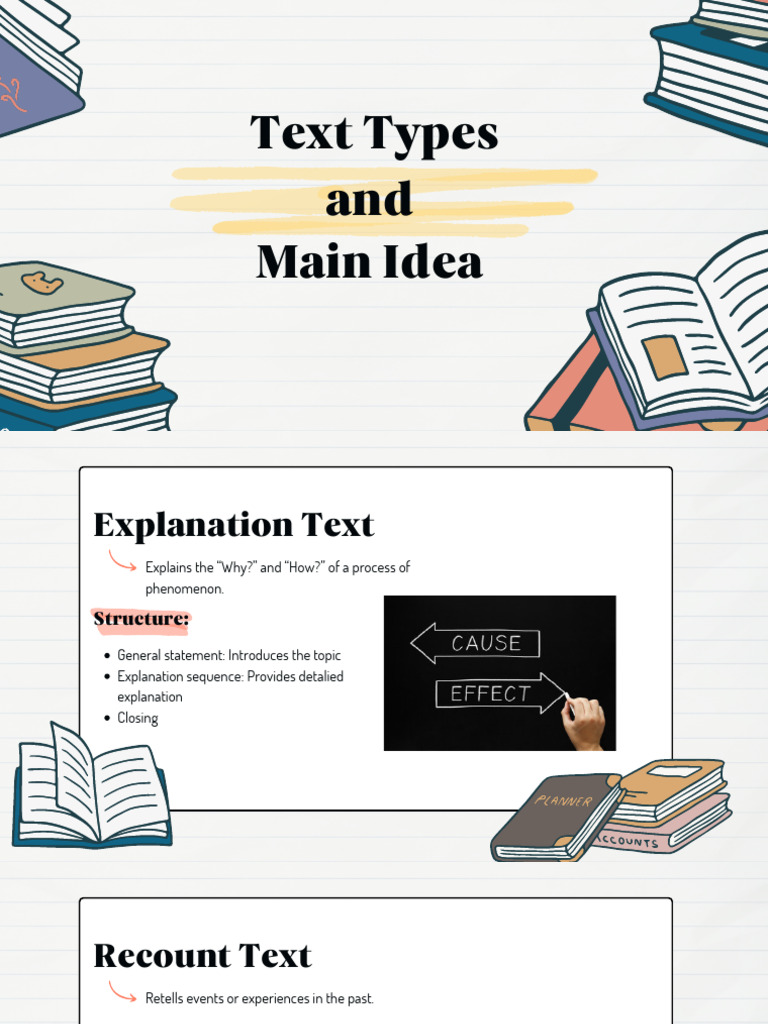 Identifying Main Ideas in Text Types | PDF
