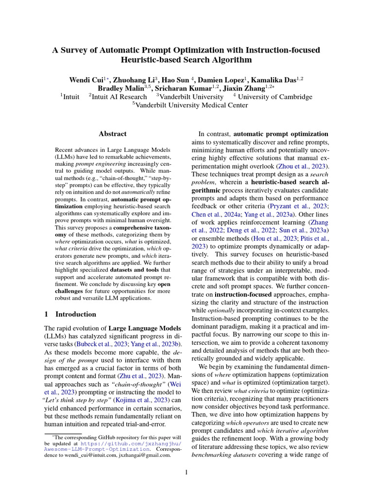 Automatic Prompt Optimization Survey | PDF | Mathematical Optimization ...