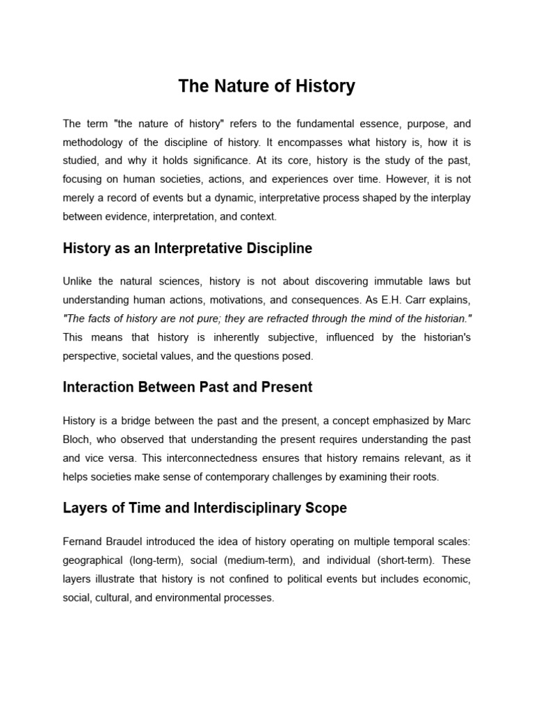 Understanding the Nature of History | PDF | Historian | Sociology