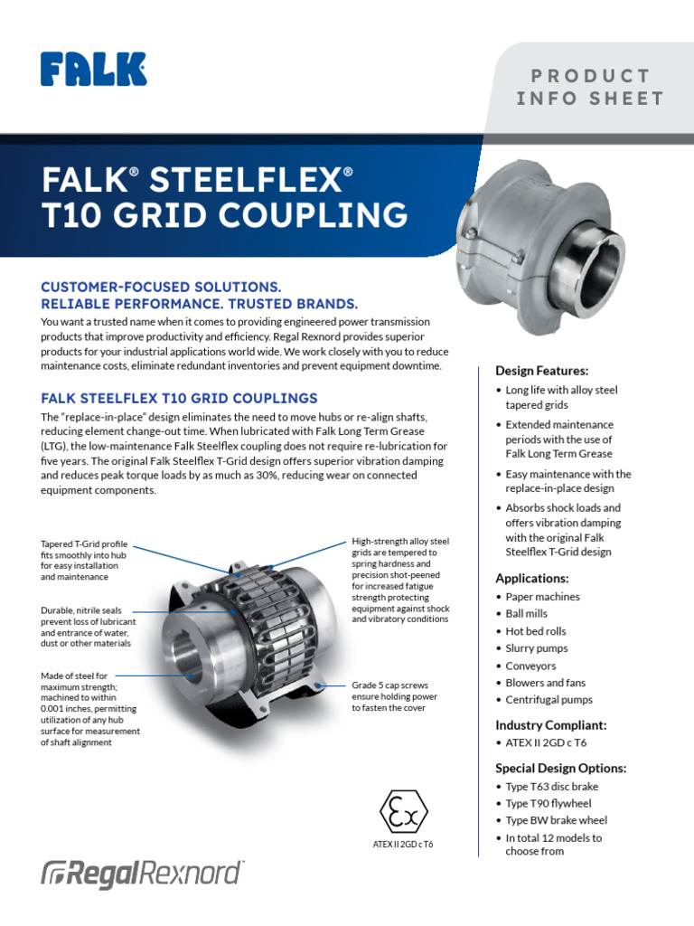 Falk Steelflex T10 Coupling Manual | PDF | Manufactured Goods ...