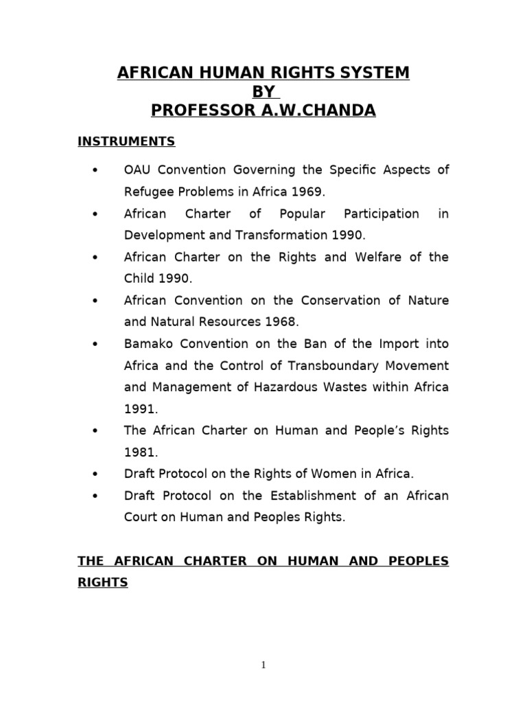 Overview of African Human Rights System | PDF | Human Rights | Judgment ...