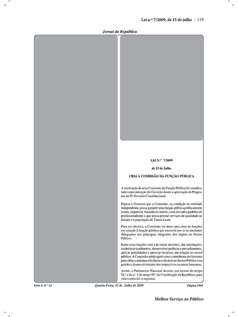 Lei 7 - 2009 | PDF
