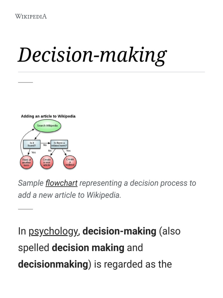 Understanding Decision-Making Processes | PDF | Decision Making ...