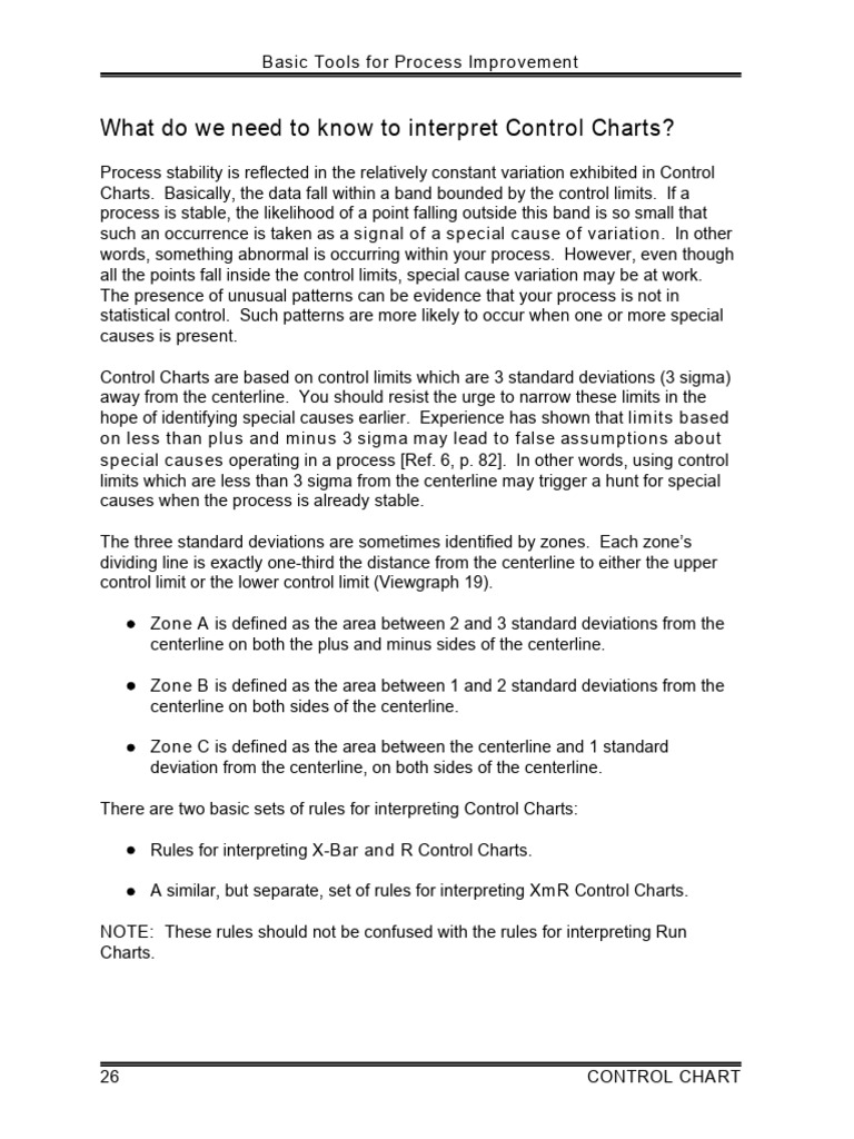Control Chart Interpretation Guidelines | PDF | Standard Deviation ...