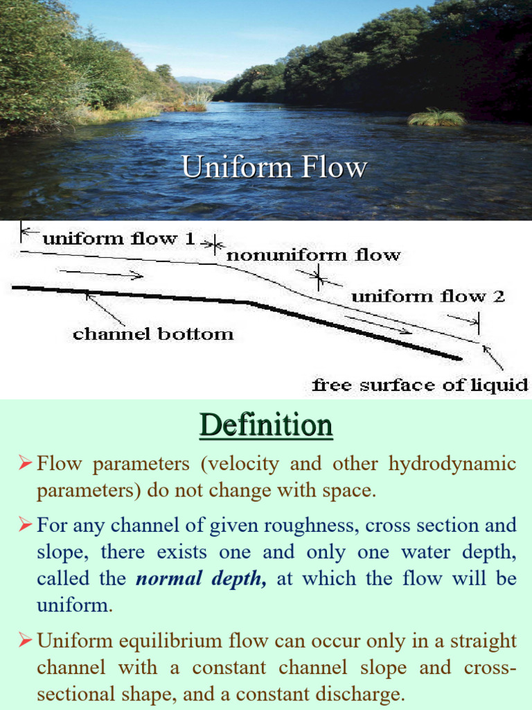 Understanding Uniform Flow in Open Channels | PDF | Force | Laminar Flow