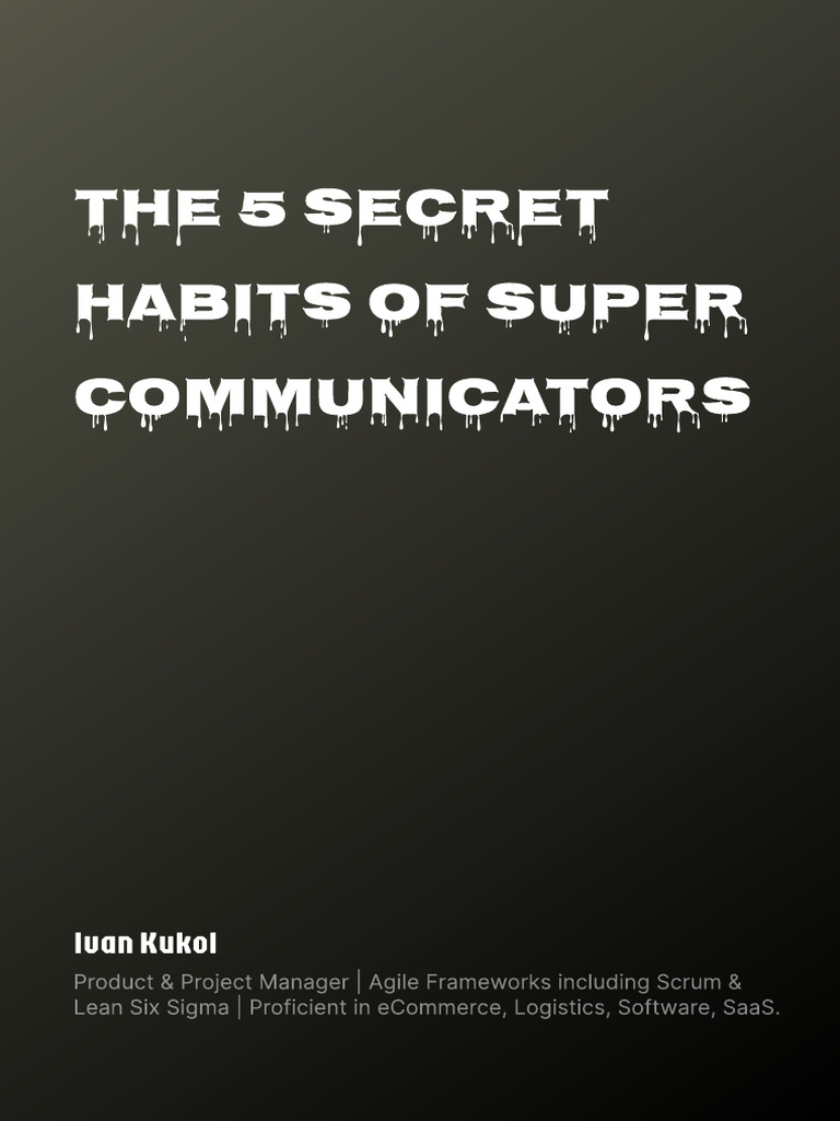 5 Secret Habits of Super Communicators 1743284715 | PDF