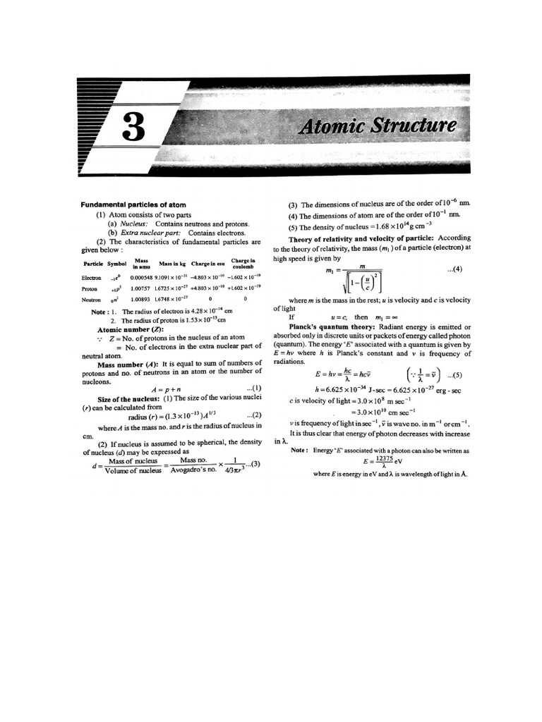 Atomic Structure | PDF