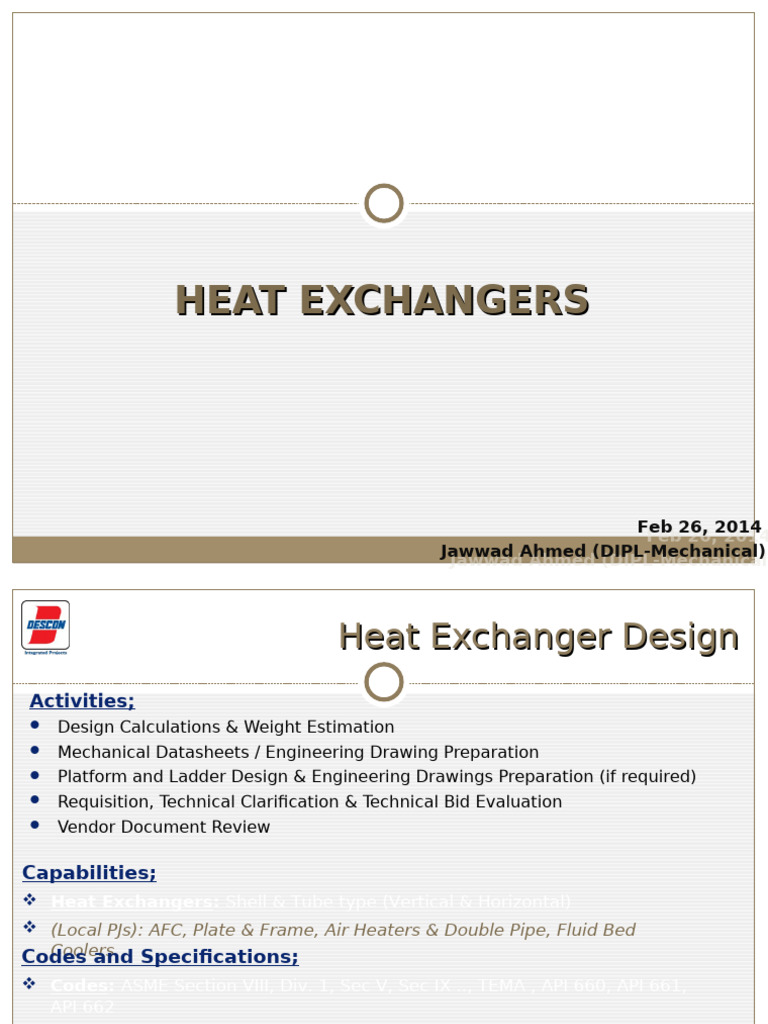 Heat Exchanger Design and Engineering Guide | PDF | Heat Exchanger ...
