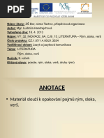 LV 6 - PL C. 1 - Druhy Rymu | PDF
