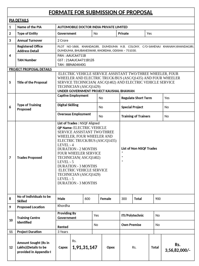 Electric Vehicle Training Proposal | PDF | Land Transport | Electric ...