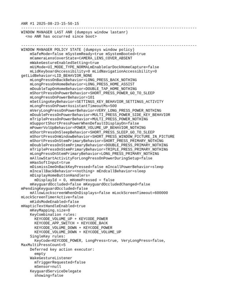 Window Manager ANR Report 2025 | PDF | Smart Devices | Embedded Linux ...